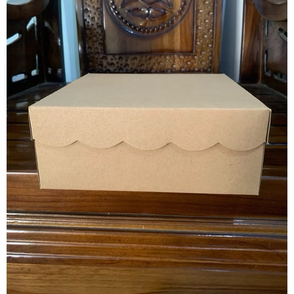 

100 Pcs Dus Nasi/Dus Kue Polos Uk 20x20x7 || Kardus Nasi Coklat Polos ||