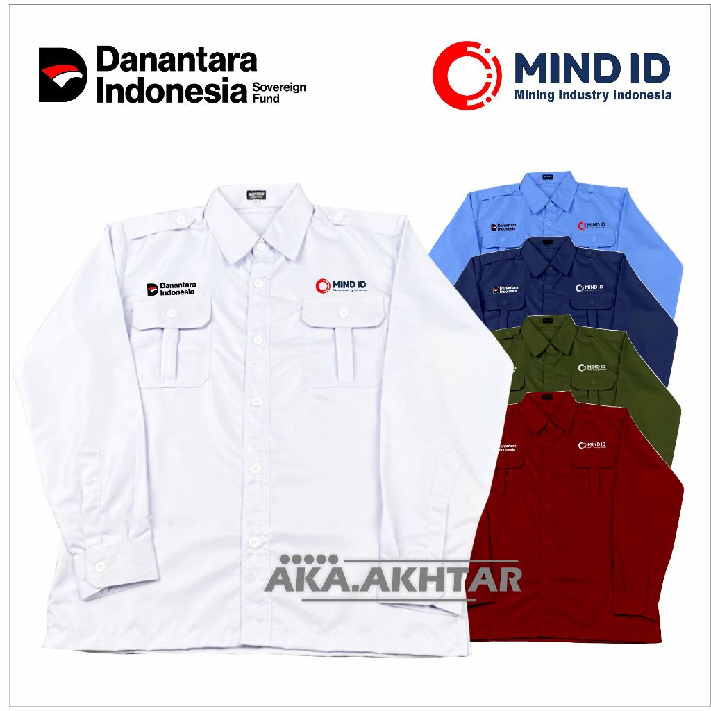 KEMEJA MIND ID DANANTARA TERBARU LENGAN PANJANG - KEMEJA DANANTARA TERBARU - SERAGAM MIND ID LENGAN 