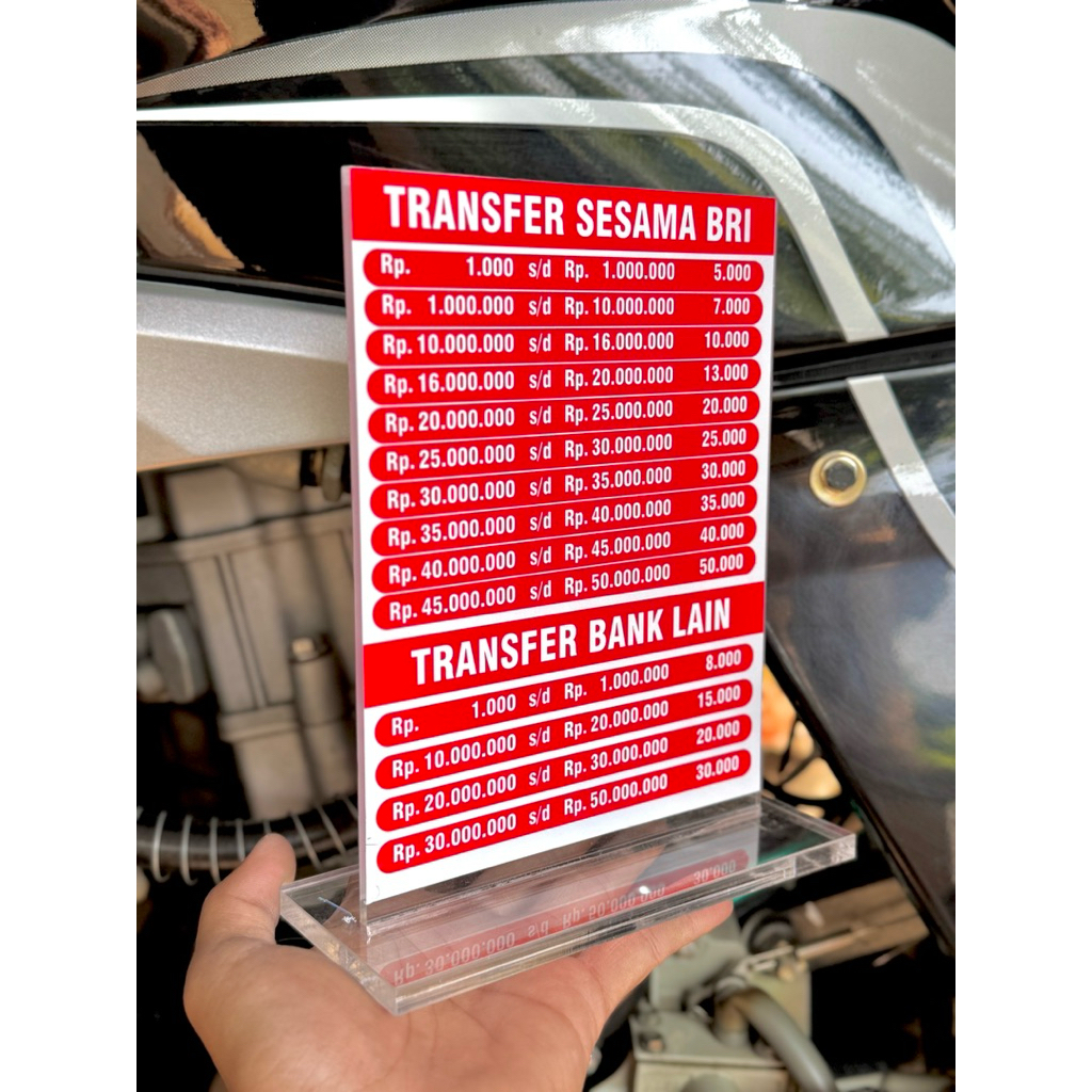 

AKRILIK MEJA 15x20cm BAHAN TEBAL BISA CUSTOM REQUEST