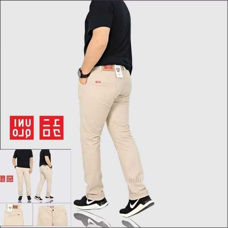 Celana UNIQLO Panjang / Celana Cinos pria slim fit