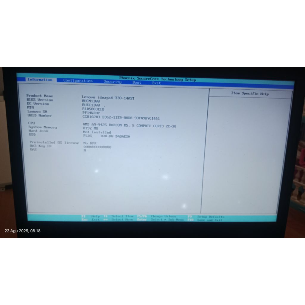 motherboard mobo lenovo ideapad 330/320
