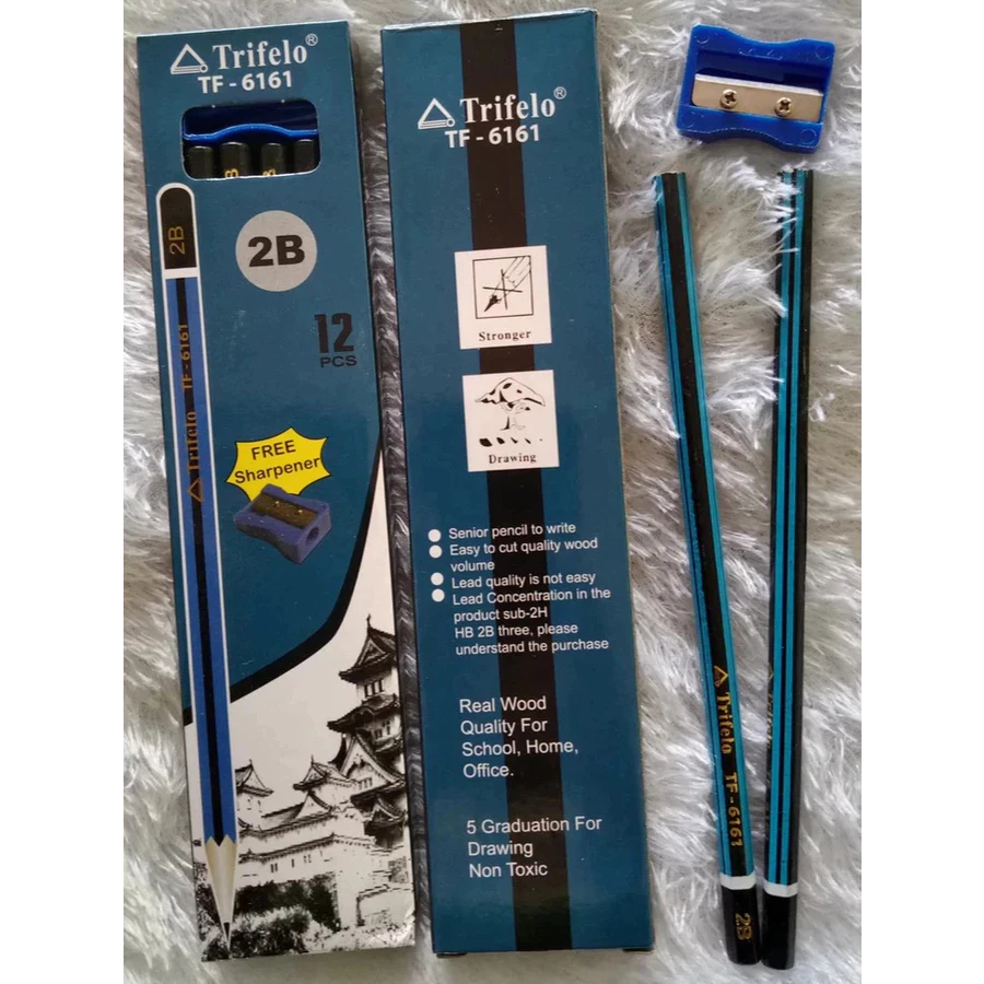 

PENCIL MURAH GRATIS SERUTAN Trifelo 2B Pencil 12pcs