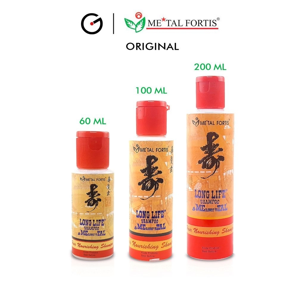 shampo metal long life shampo metal 200ml / 100ml / 60ml shampo penumbuh rambut shampo metal