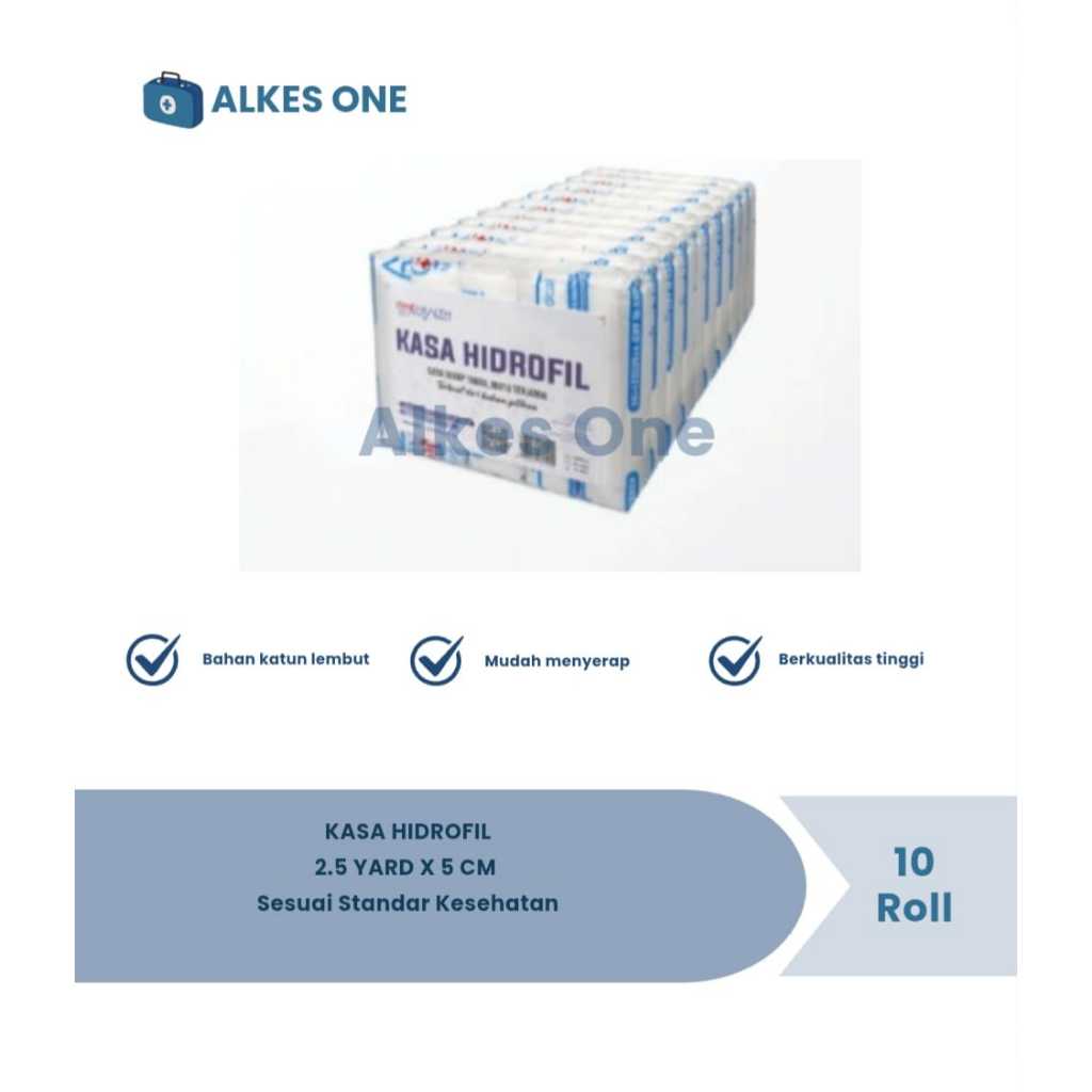 Kasa Hidrofil 2.5 Yard x 5 Cm Onehealth (Verban Steril Hidrofil)