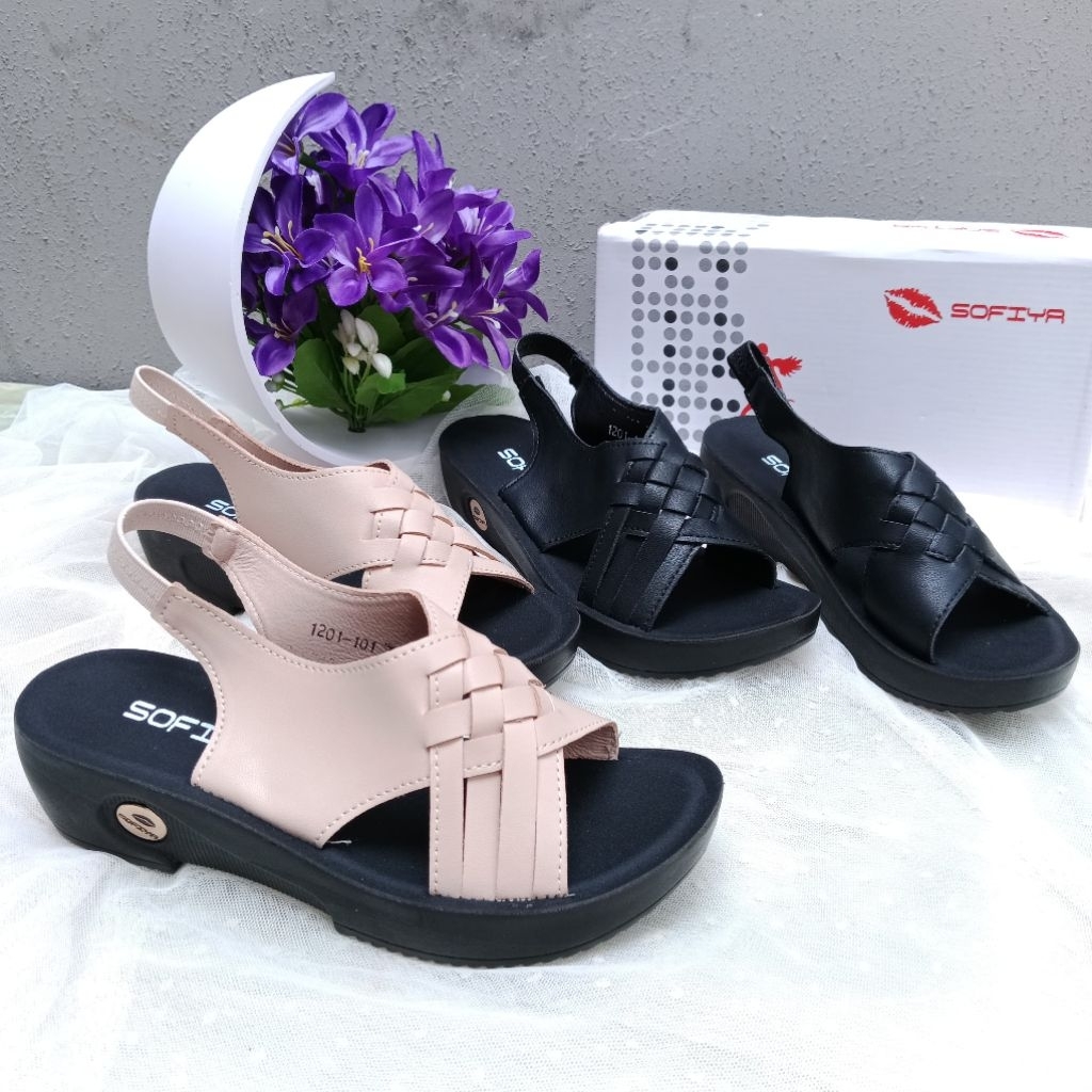 SANDAL Wanita IMPORT SOFIYA 1201-101|SANDAL IMPORT SOFIYA MURAH|SANDAL SOFIYA HEELS 3 CM |SANDAL IMP