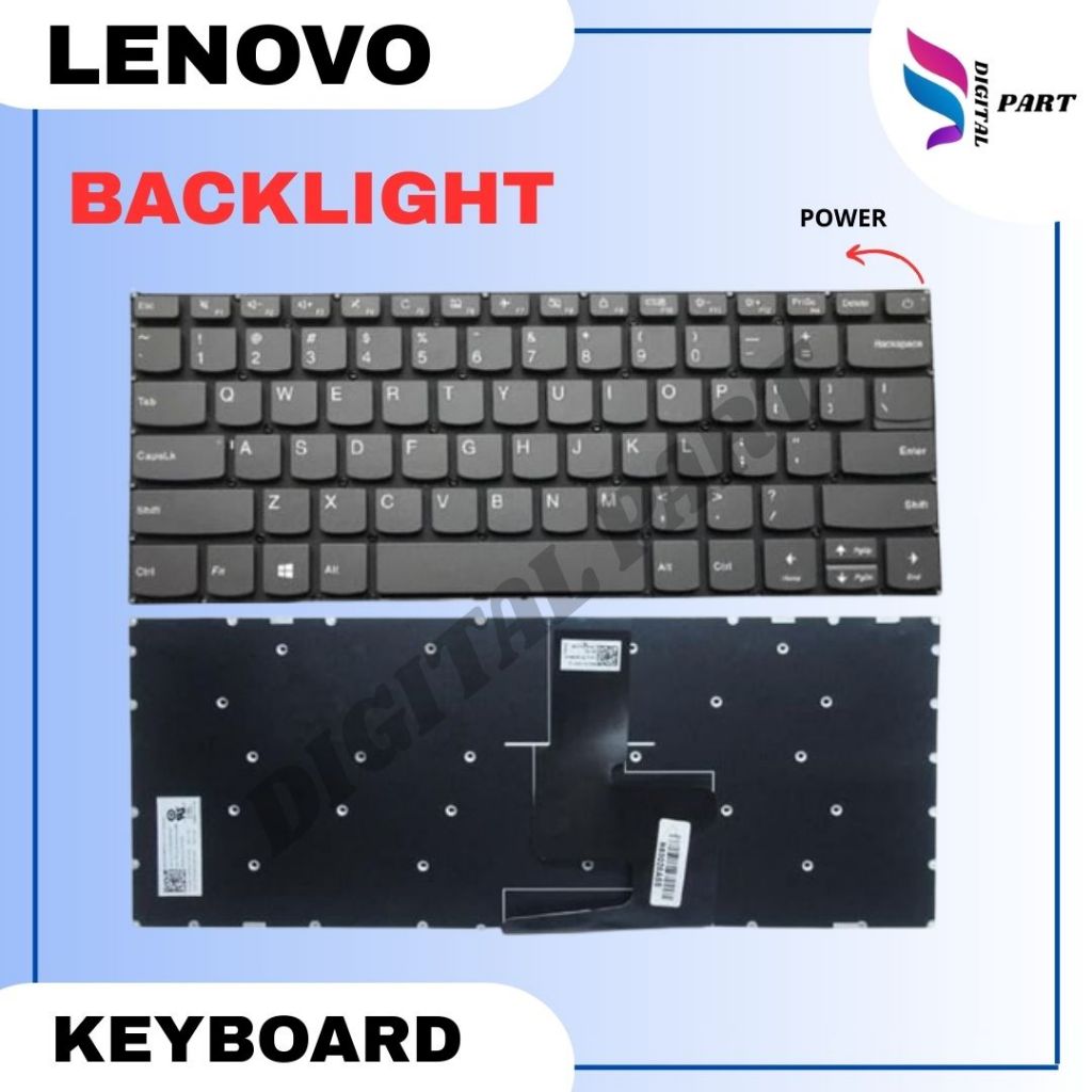 Keyboard Laptop Lenovo IdeaPad S145 S145-14IAP S145-14AST S145-14IKB - POWER BACKLIGHT