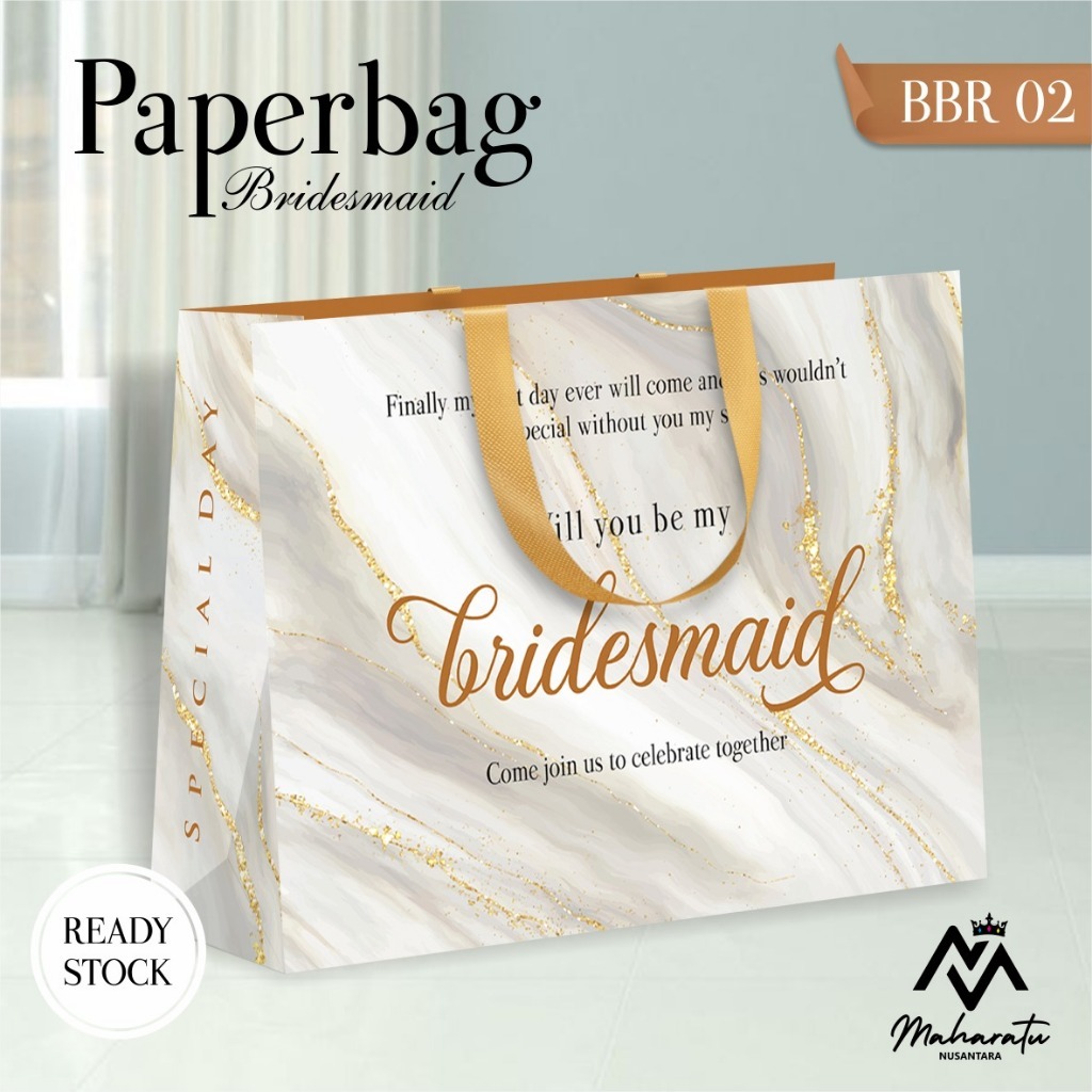 

PAPERBAG BRIDESMAID FULL COLOUR - PAPER BAG WEDDING AESTHETIC READY STOCK - PAPER BAG BBR