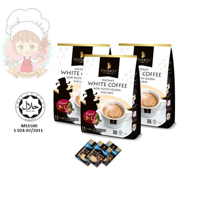 

Richboy 3in1 Instant White Coffee kopi putih ( 15 x 40 g )