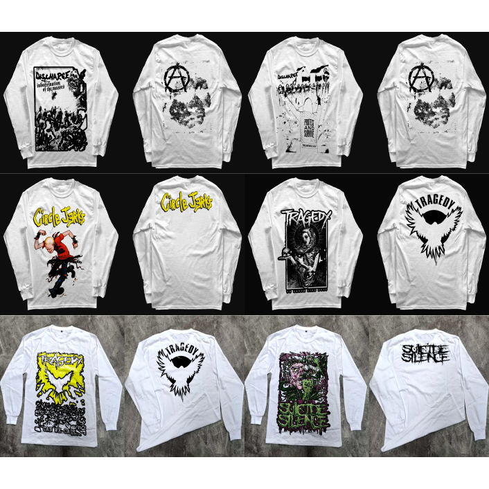 kaos panjang band punk,kaos panjang band tragedy,kaos lengan panjang,kaos panjang pria,kaos komunita