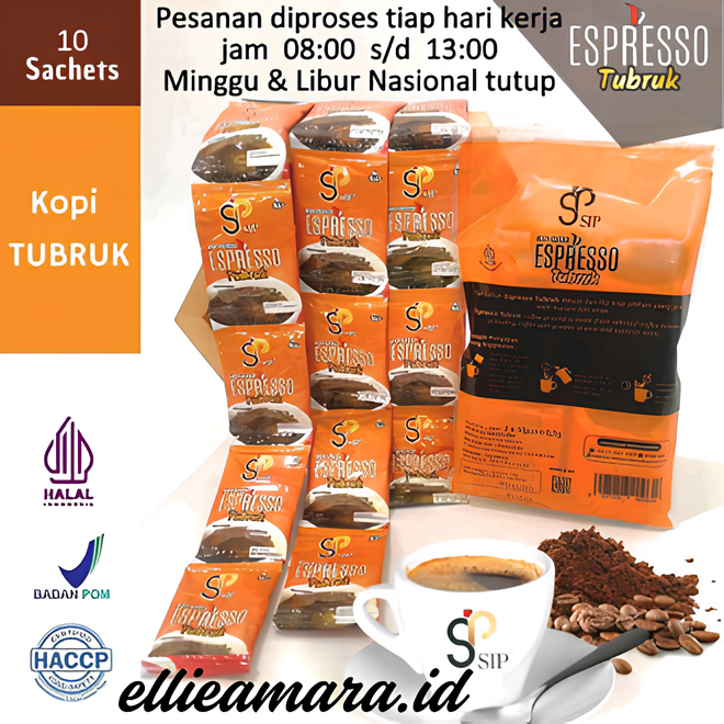 

SIP Kopi Bubuk Espresso Tubruk ( Isi 10 Sachet @6.5gr )