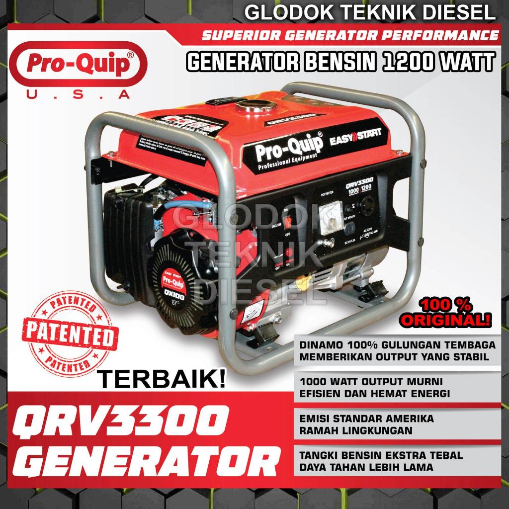 Proquip Generator Bensin Portable 1200 1000 watt AVR Genset QRV 3300 QRV3300 ORIGINAL TERBAIK