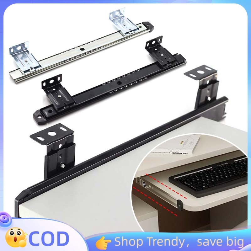 27cm Rel Meja Komputer Rel Laci Keyboard Tray Rel Laci Meja Rel Laci Slow Motion