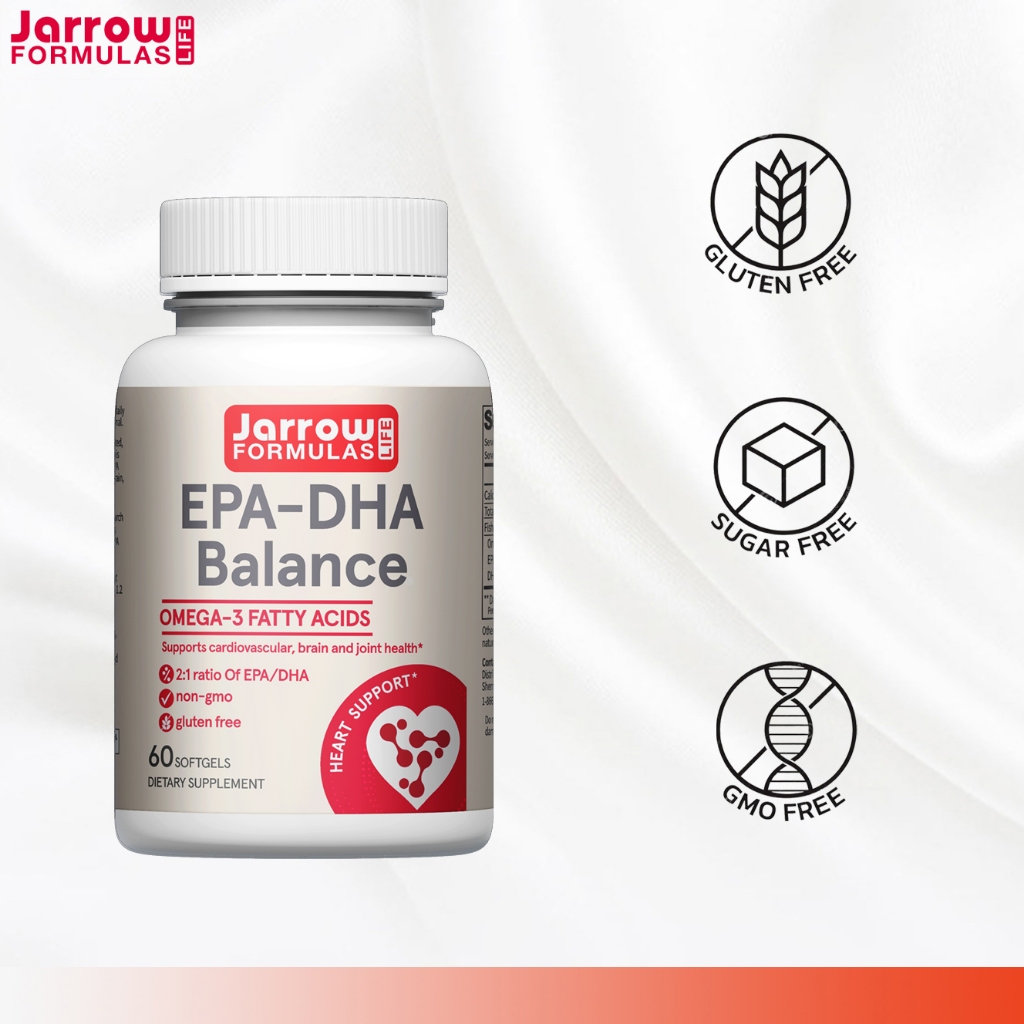 Jarrow FORMULAS EPA - DHA,  pemeliharaan kesehatan jantung dan pembuluh darah, 60 kapsul