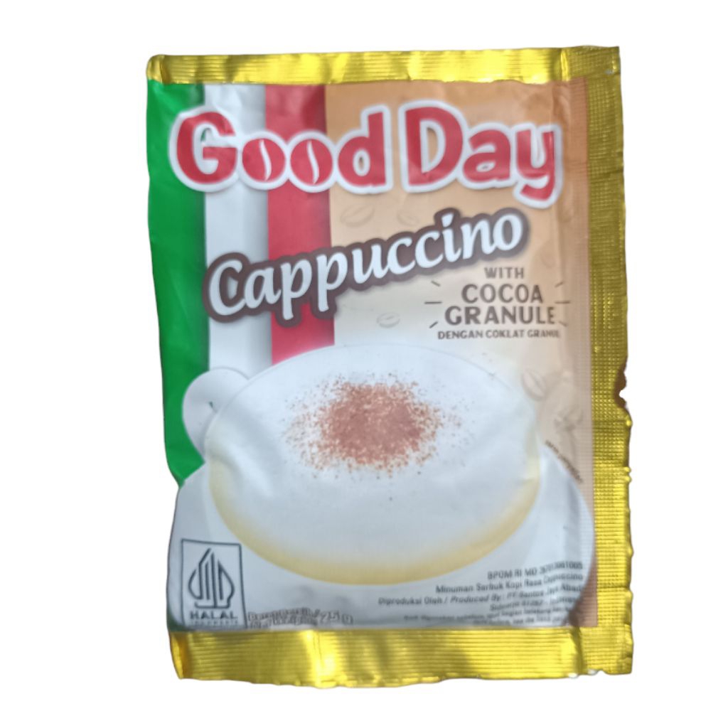 

Kopi Good Day Cappuccino Coffee Kapucino Capucino 25gr Sachet Goodday God Day