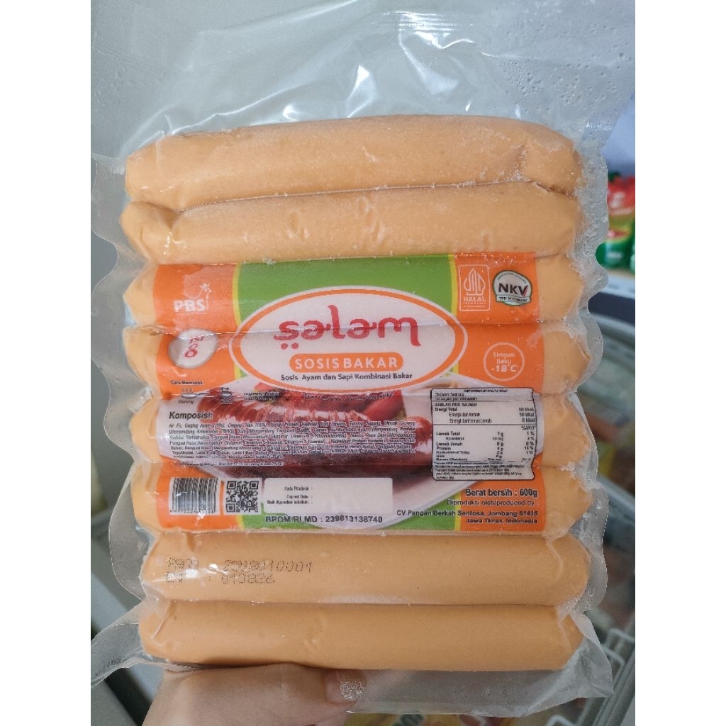 

Salam sosis bakar jumbo ayam sapi kombinasi 600g isi 8pcs