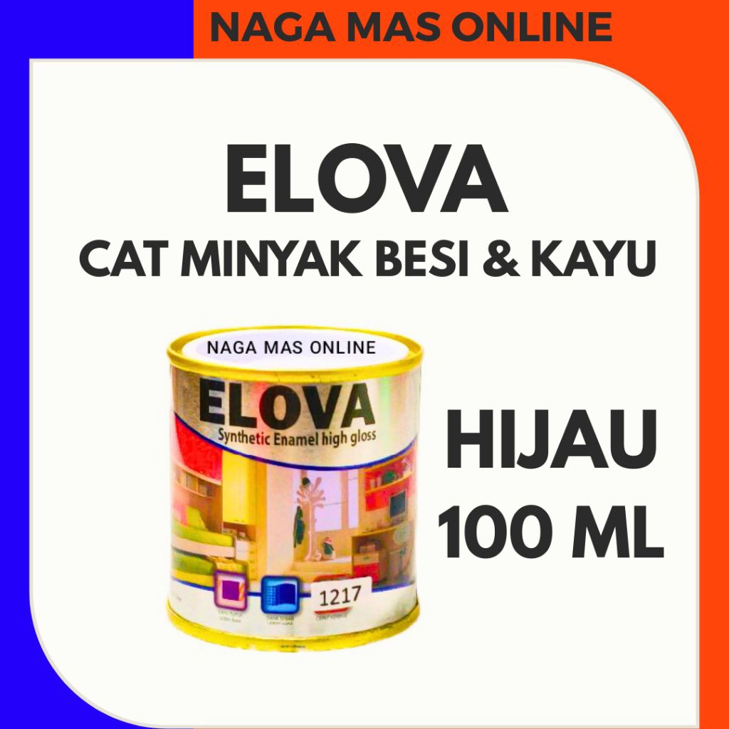 

ELOVA CAT MINYAK 100 ML CAT PINTU PAGAR KAYU DAN BESI