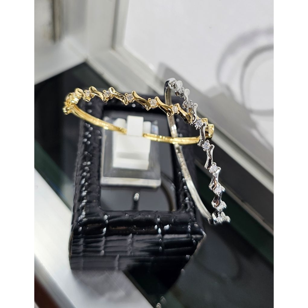 gelang bangle rhodium , gelang mata ,gelang dewasa