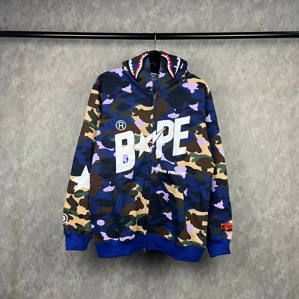 jaket bomber bape hoodie full zipper pria wanita jaket bomber pria 09