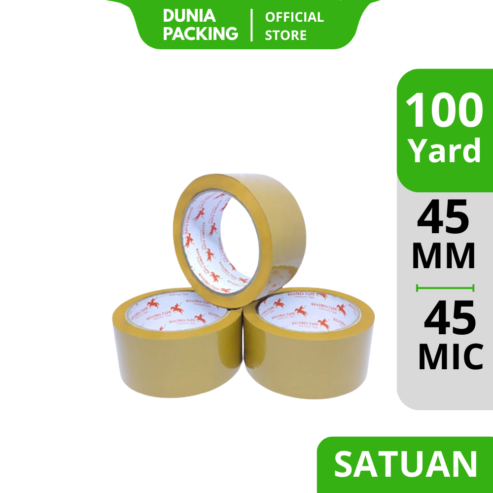 

[TERMURAH] Lakban OPP Tape / Lakban Coklat Dunia Packing 45 mm X 100 yard -COD