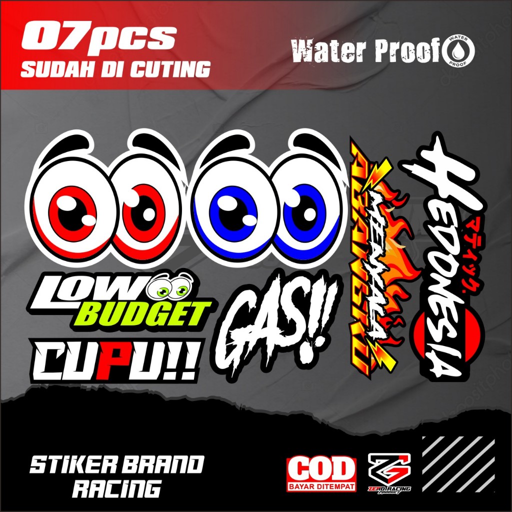 

Stiker Paket 07 Pcs Stiker Low Budget Stiker tempel