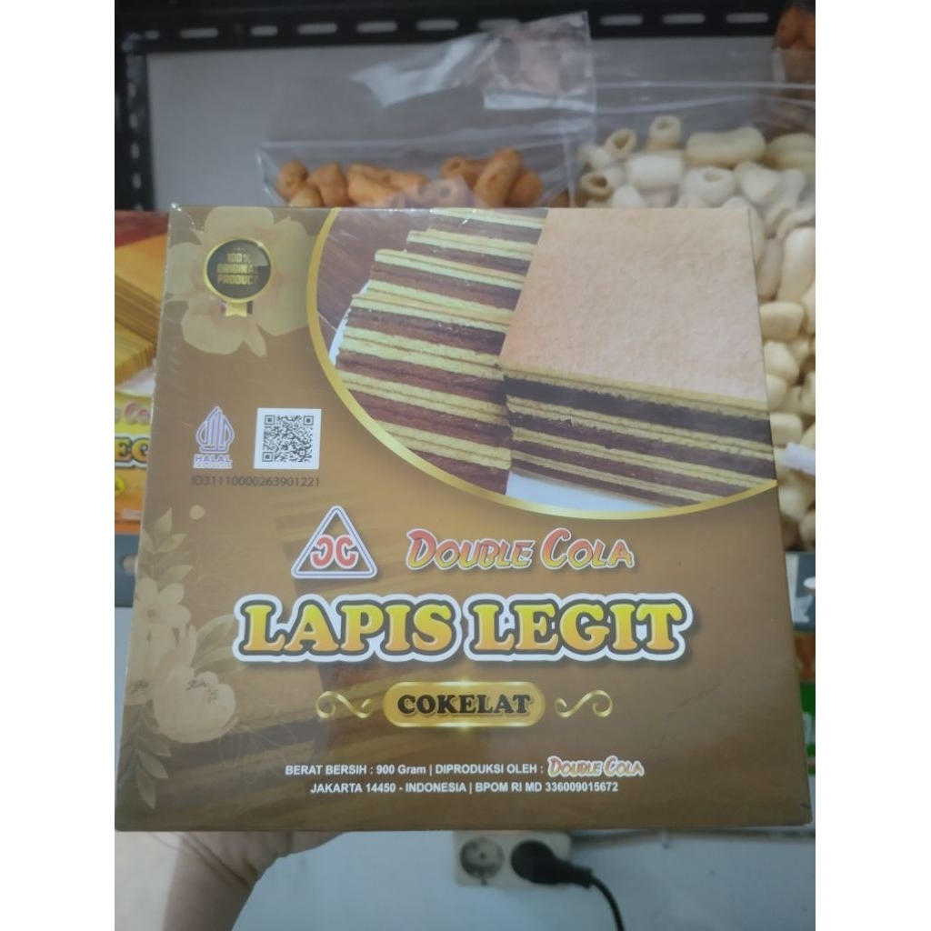 

Lapis Legit Double Cola Rasa Coklat uk 900gr