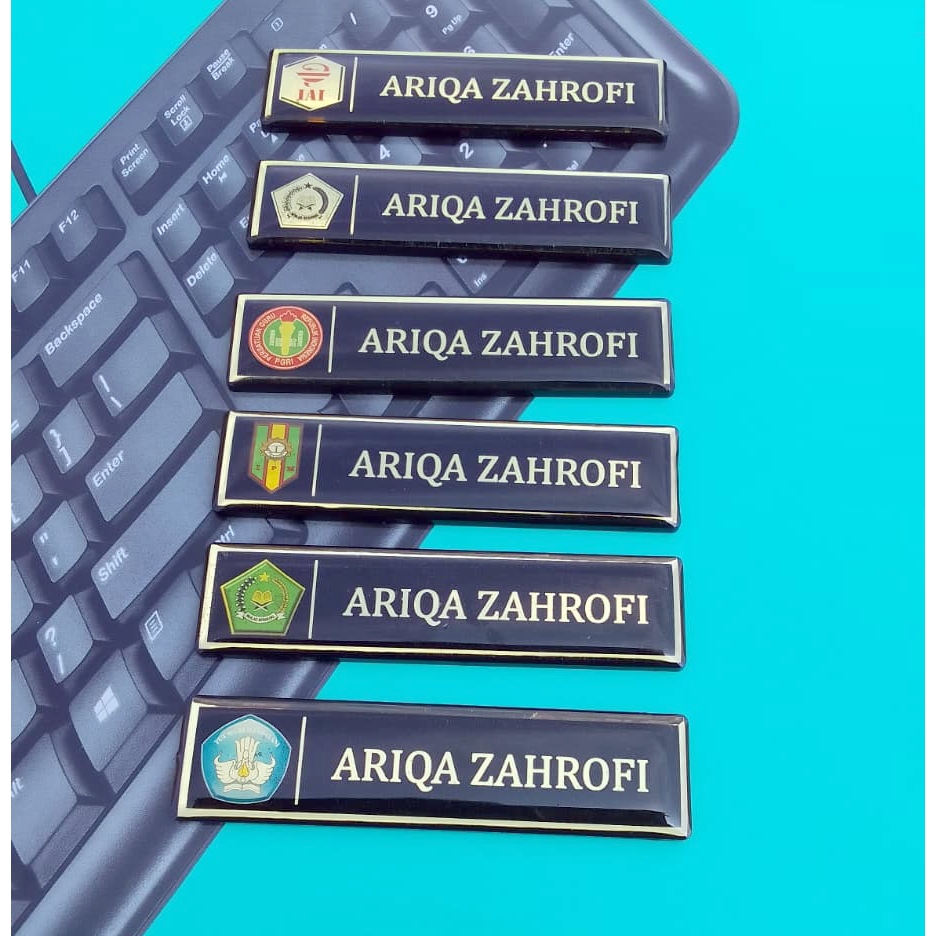 

NameTag Papan Nama Dada Costume Magnet Penitik Resin Pns Instansi Siswa Siswi