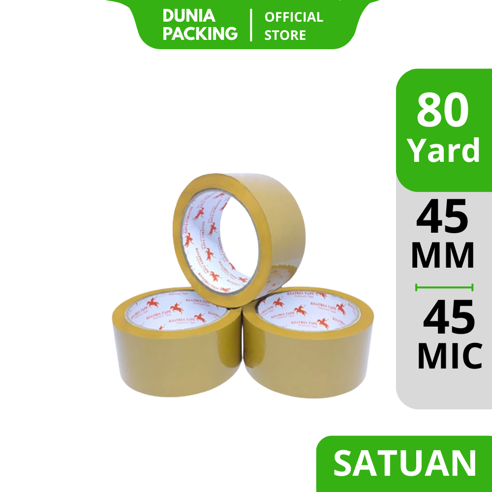 

[TERMURAH] Lakban OPP Tape / Lakban Coklat Dunia Packing 45 mm X 80 yard -COD