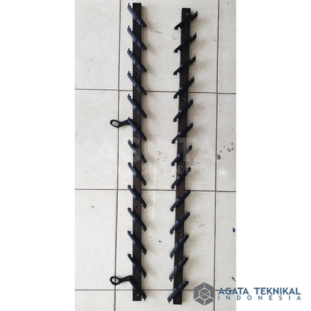 Rangka Jendela Nako Dicky Niki Premium - 4"/10cm - 13Blades -CoklatTua