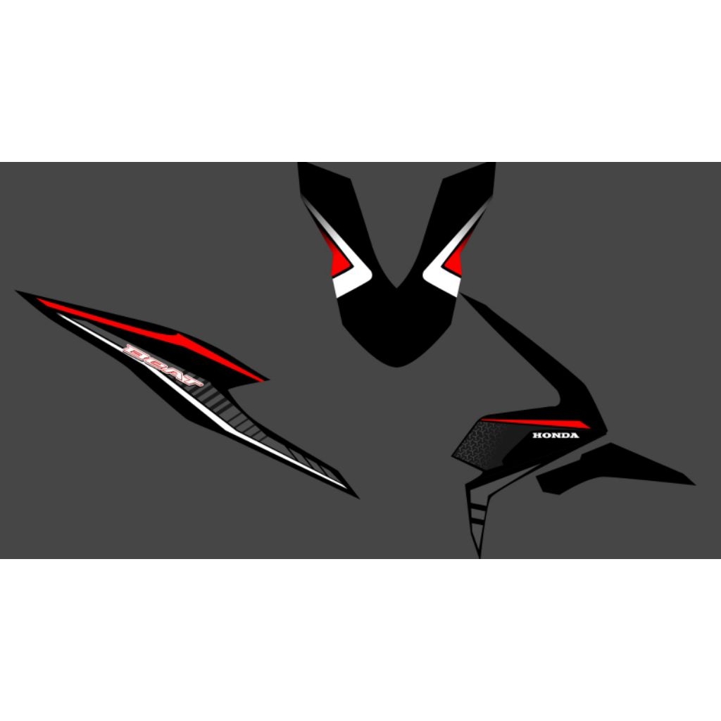 STRIPING TRANSPARAN BEAT DELUXE 2020-2023 MOTIF ORI BEAT 2025