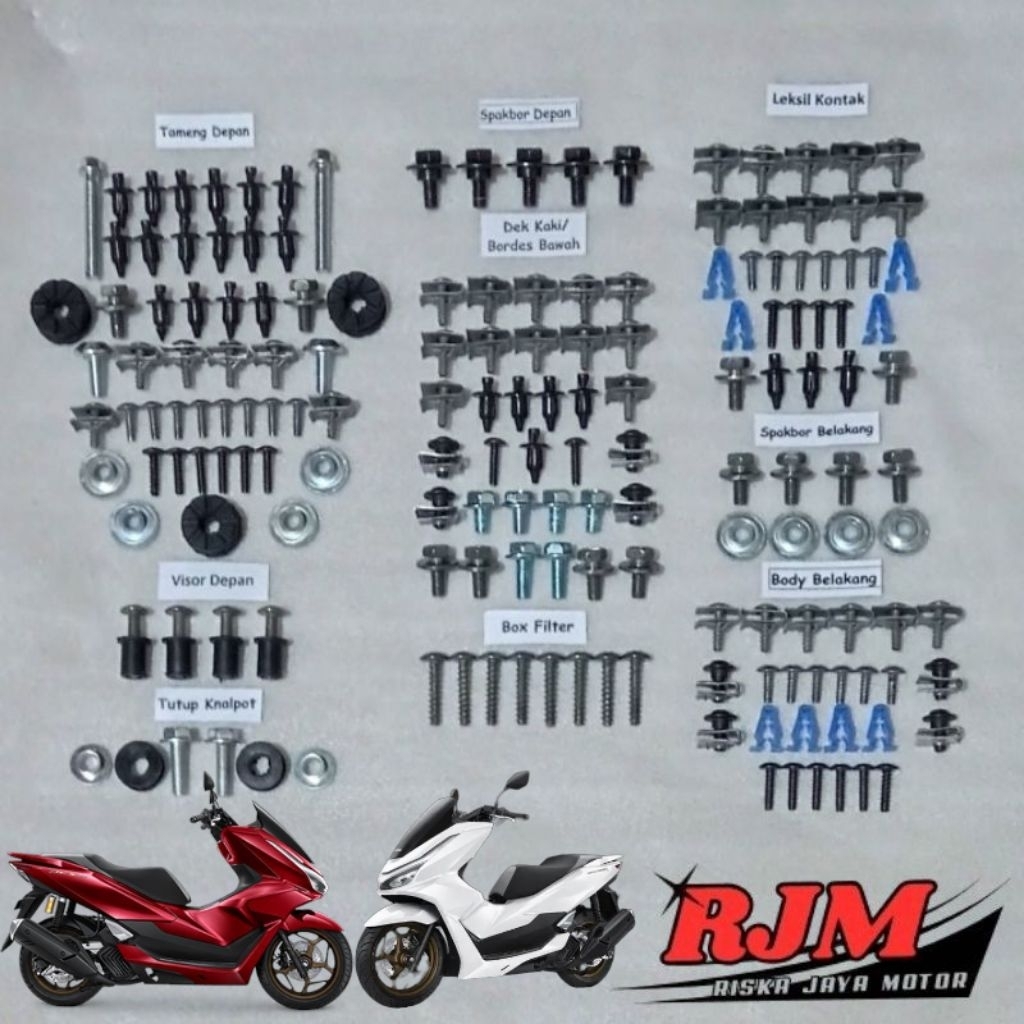 Baut Full Set PCX 150 160 / Baut Lengkap Cover Body Bodi Honda PCX 150 160 Full Set
