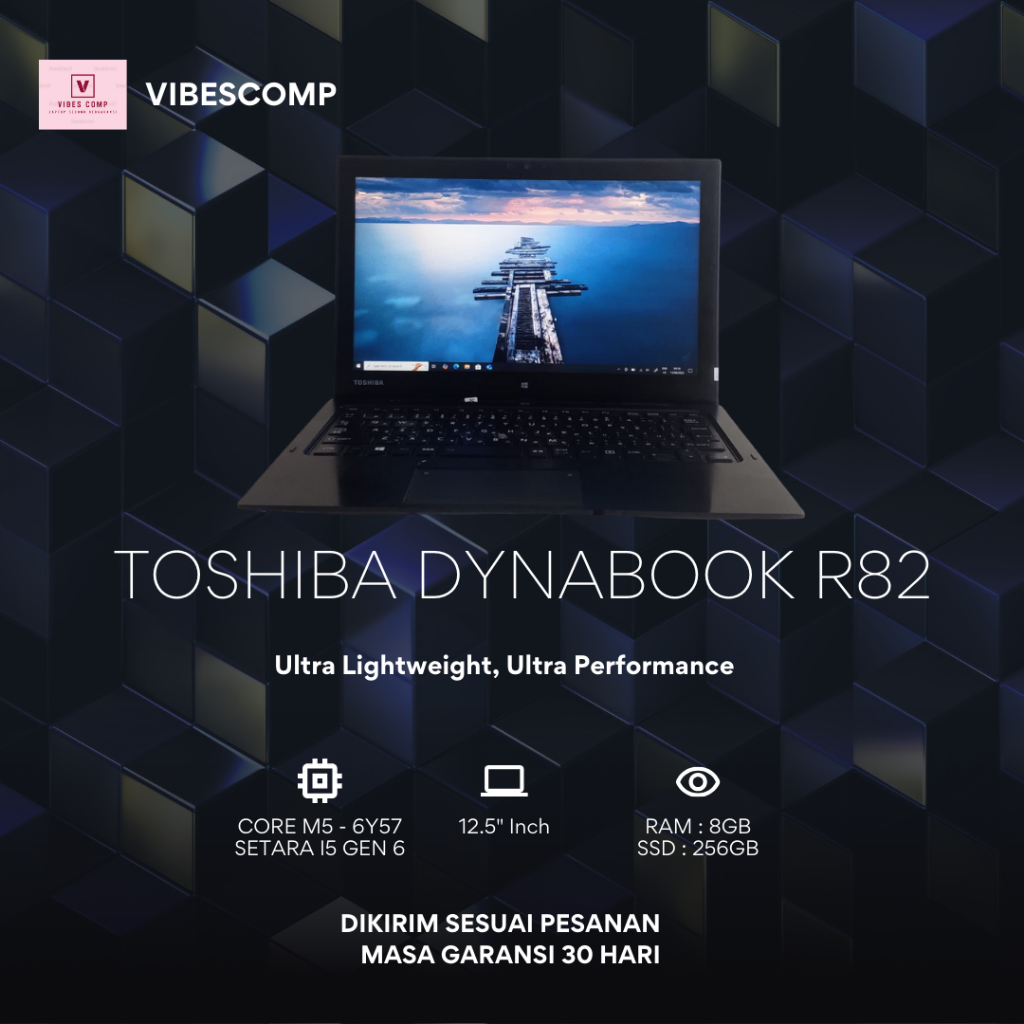 Toshiba Dynabook R82 (2 IN 1) Core M5-6Y57 (Setara i5 Gen 6) Ram 8GB SSD 256GB (Touchscreen + Keyboa