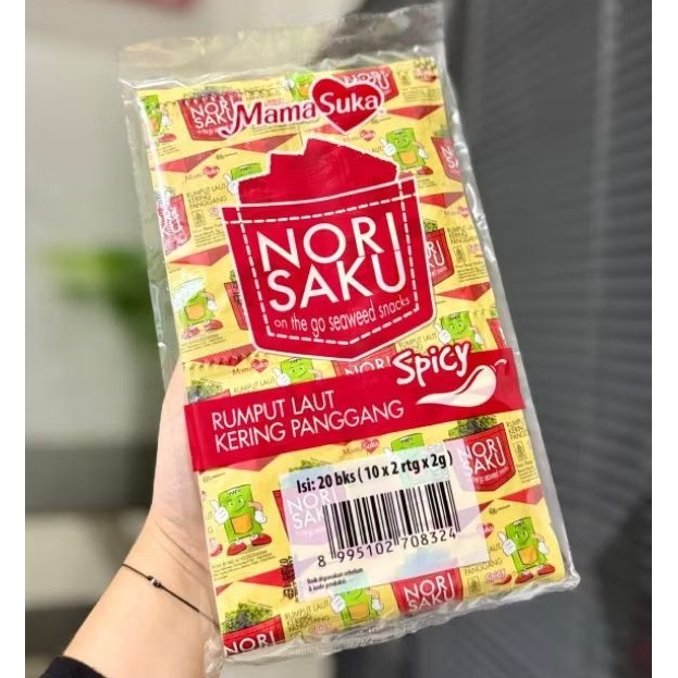 

MAMASUKA NORI SAKU RUMPUT LAUT KERING PANGGANG SPICY ISI 20 PCS