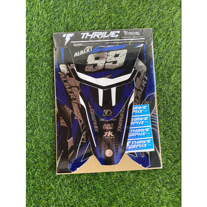 DECAL NEW DESIGN YAMAHA WR 155 BLUE BLACK CHROME FULL BODY
