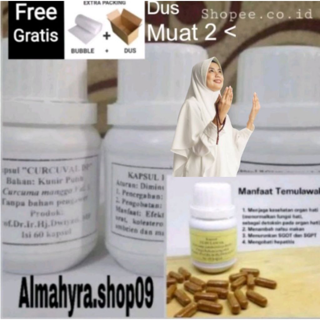 Kunir Putih Curcuma Curcuval DP l Temulawak l Kunir Kuning l Kunir Hitam l Sambiloto l Kelor Herbal 