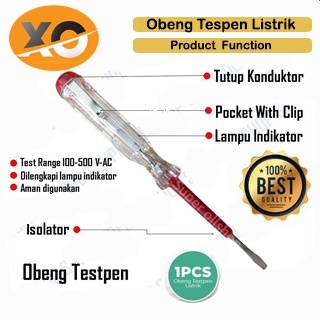 Obeng Tespen Arus Indikator Obeng Testpen Tes Tegangan Listrik Arus Test Pen Indikator Praktis Murah