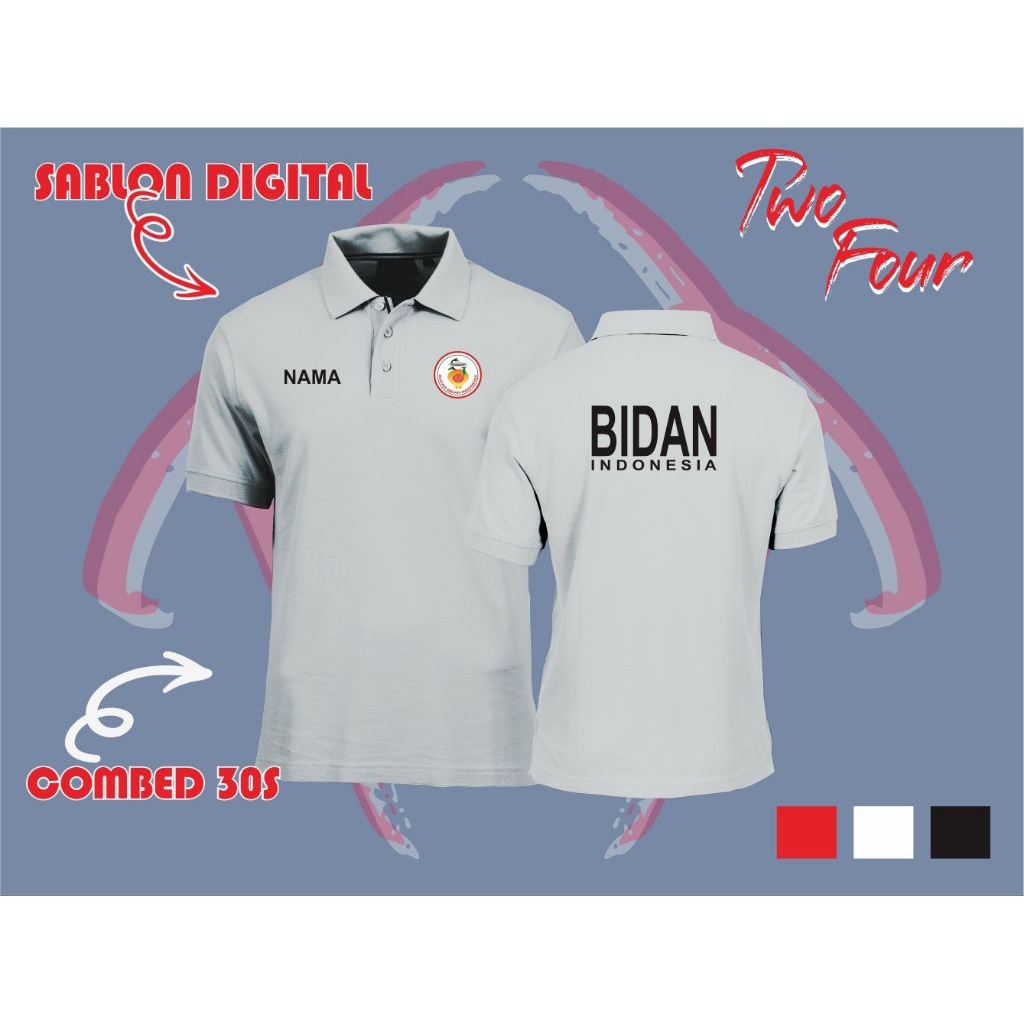 POLO BIDAN INDONESIA - BAJU POLO BIDAN INDONESIA - KAOS BIDAN INDONESIA BEBAS REQUEST GAMBAR