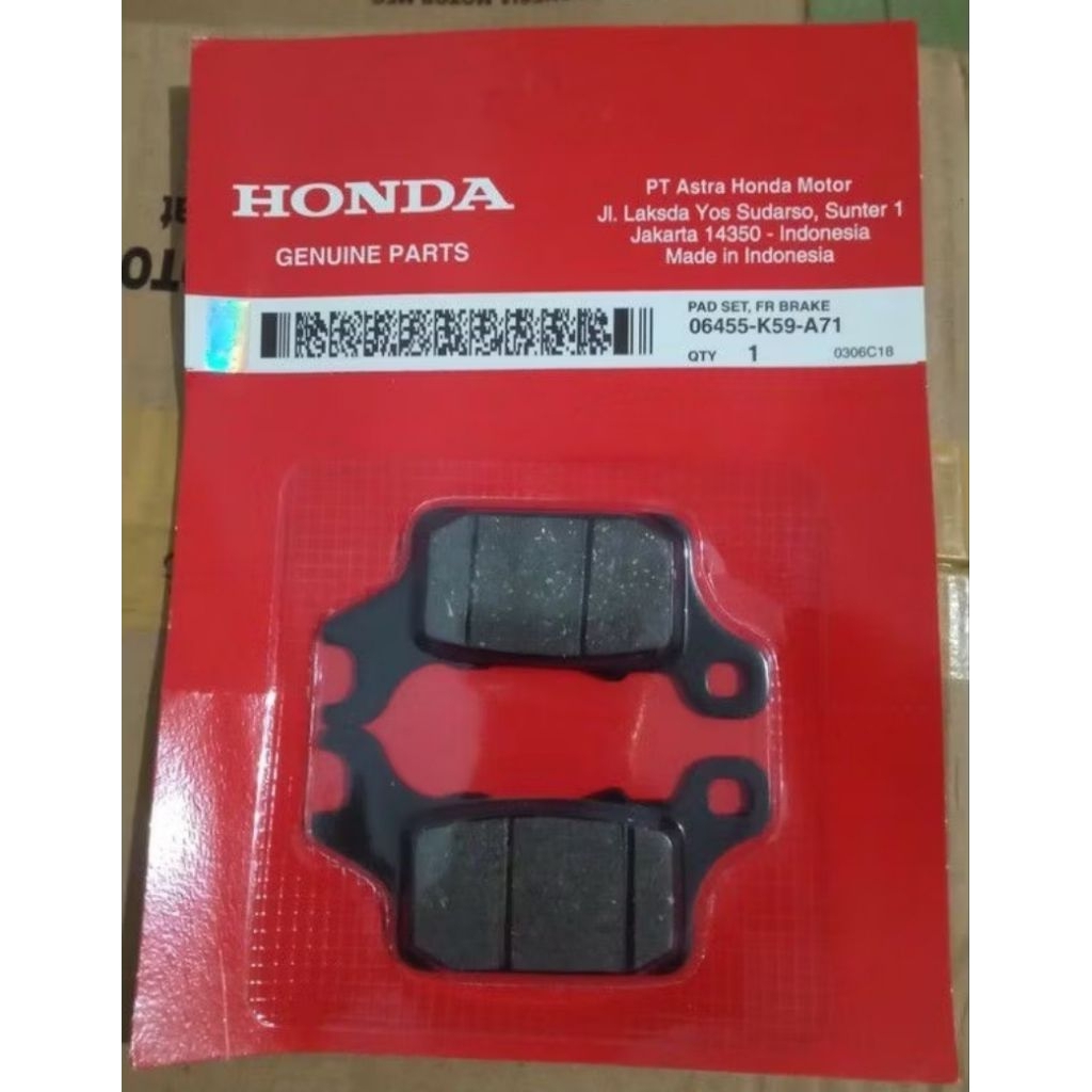Kampas Rem Depan Vario 150 160 125 Led Beat Deluxe Genio K59 Asli ORIGINAL HONDA