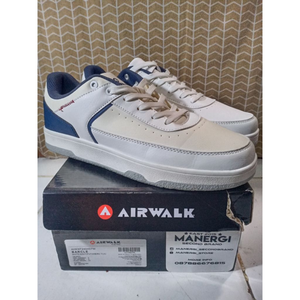 Sepatu Airwalk Barcle White/Navy 100% Original