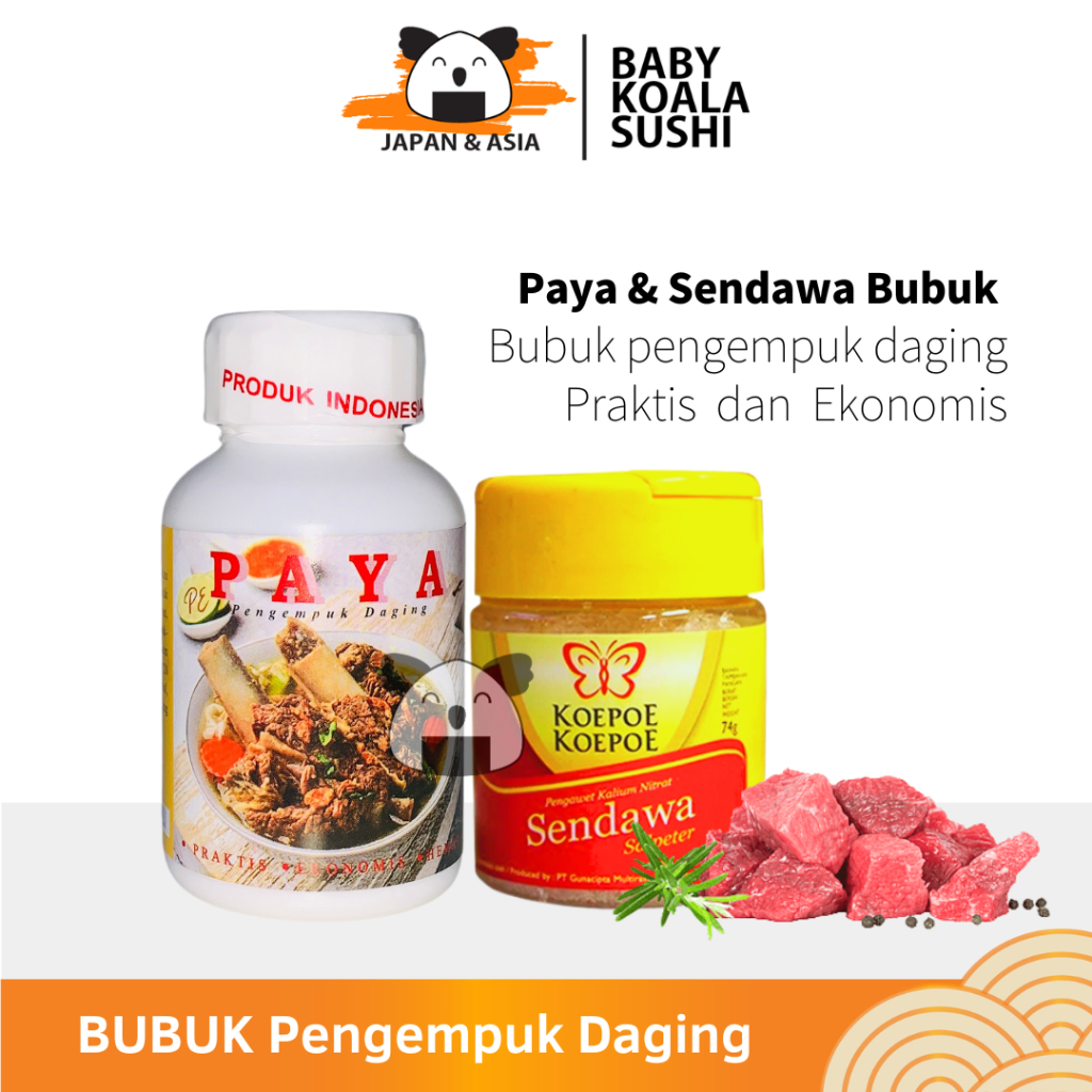 

PAYA & KOEPOE SENDAWA Bubuk Pengempuk Daging | Melembutkan Daging