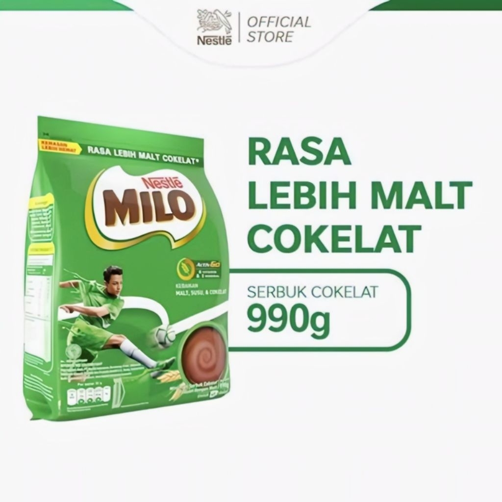 

Nestle Milo Susu Bubuk Active-Go Kebaikan Malt, Susu, & Cokelat 990 gr