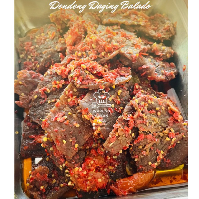 Lauk Dendeng Daging Balado 250gr/Daging sapi dendeng bumbu balado pedas