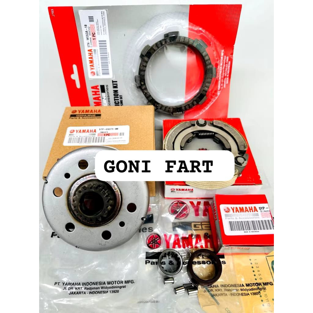 Pket murah mangkok 18T ,ganda Assy,cage, kampas kopling Jupiter z Burhan Vega r kama r new crispton 