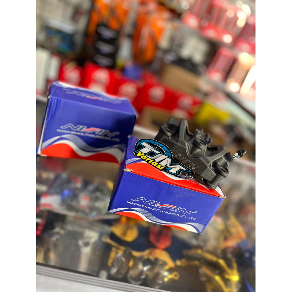 KALIPER NISSIN TWIN AFRIKA AFRICA 4P BLACK CALIPER TWIN AFRIKA KALIPER TWIN AFRIKA IMPORT DETAIL ORI