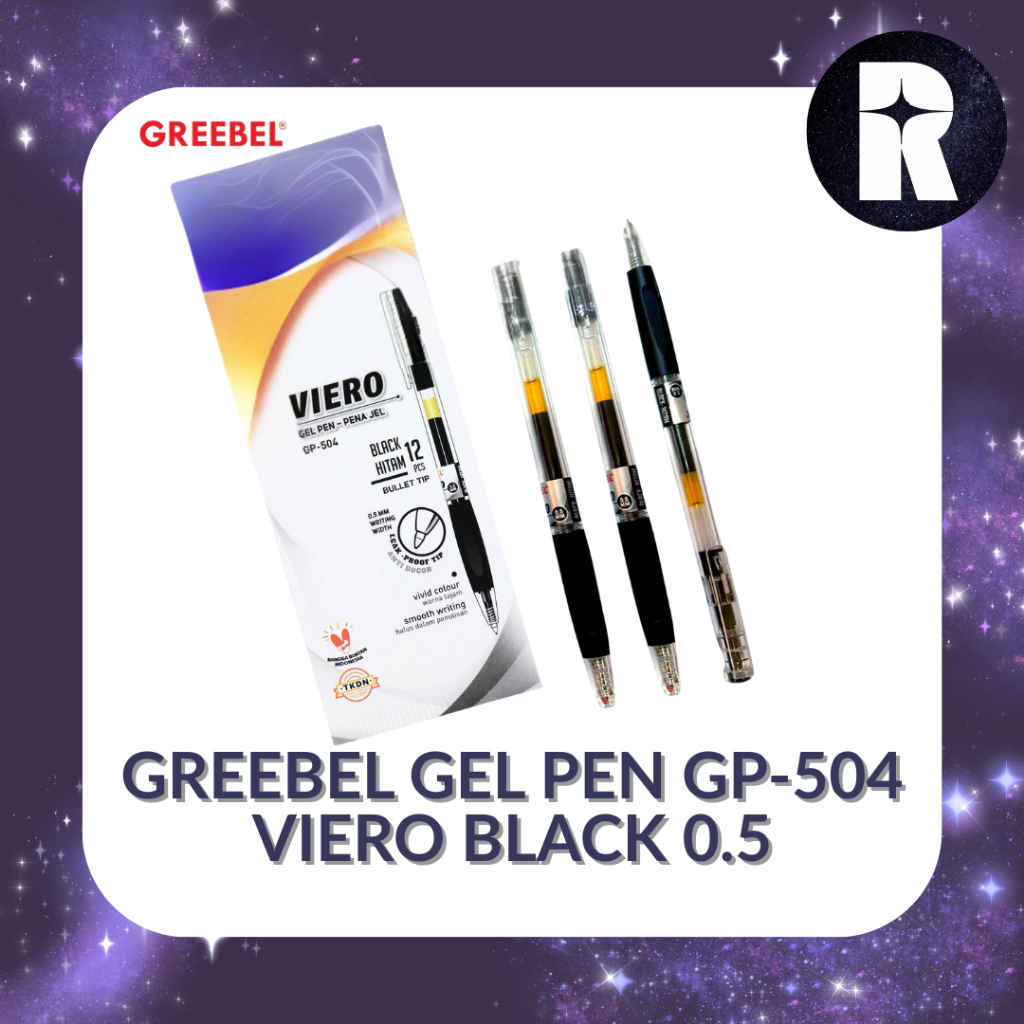 

PULPEN HITAM GREEBEL GEL PEN GP-504 VIERO 0.5 (PCS)