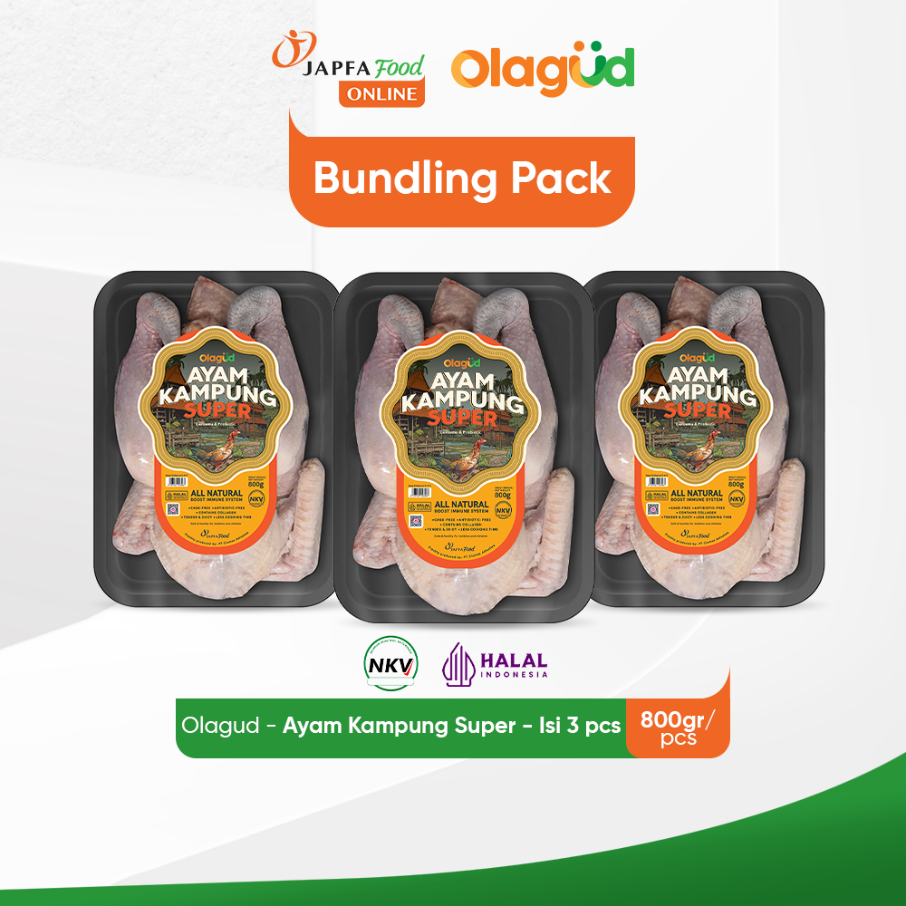 

[Ready Stock] Olagud Ayam Kampung Super Fresh Probiotik 800gr - Isi 3 pack