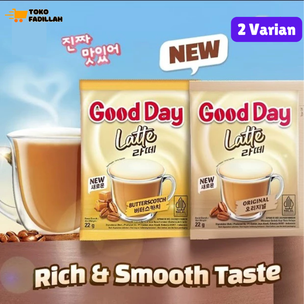 

Good Day Latte Original Butterscotch 22g x 10 Sachet [1 Renceng]