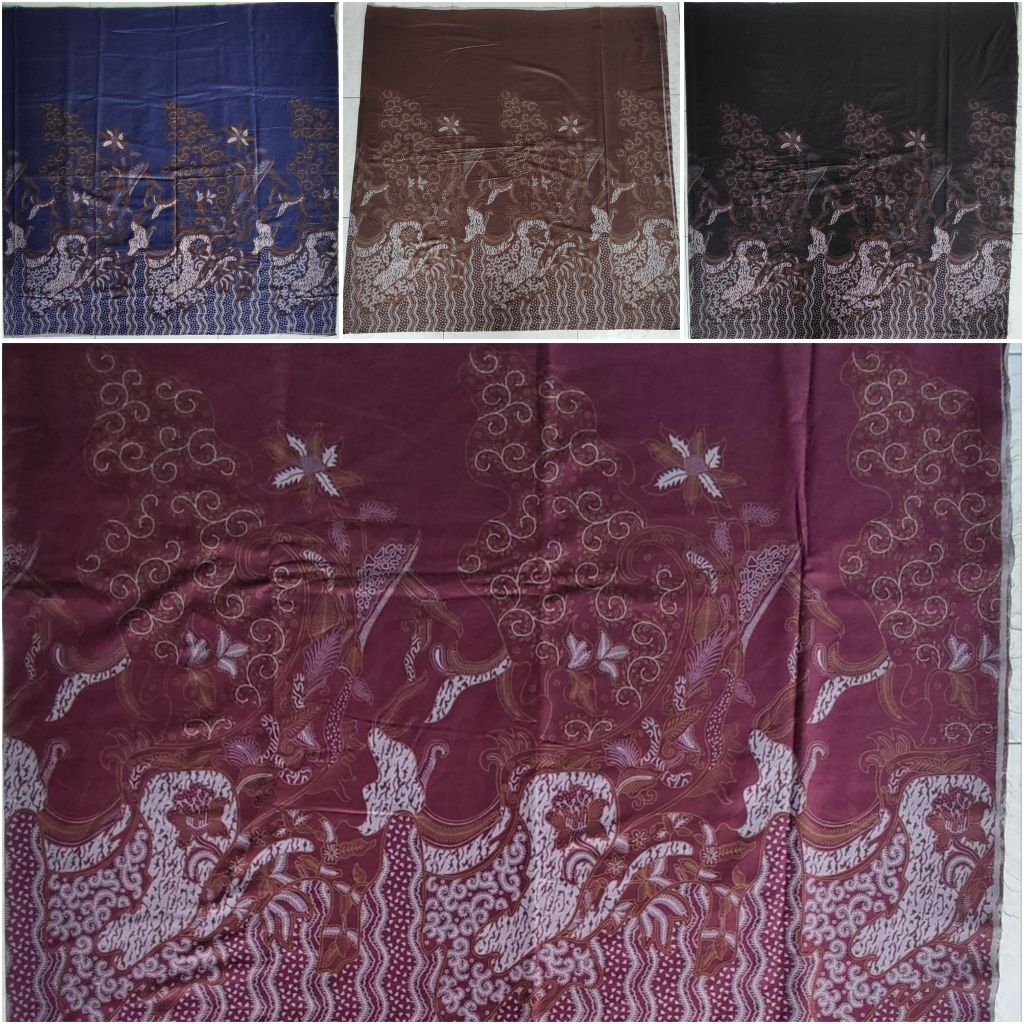kain batik printing motif abstrak ulir
