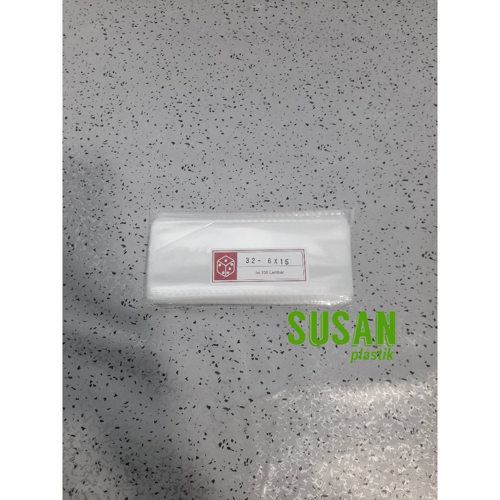 

OPP TANPA LEM 6X15 CM TEBAL 32 MIC MIN 5 PACK