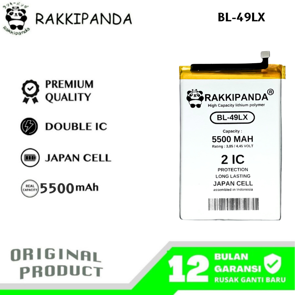 RakkiPanda - BL-49LX Infinix Hot 12 X6817 / Hot 12i X665 / Hot 20s X6827 Batre Batrai Baterai