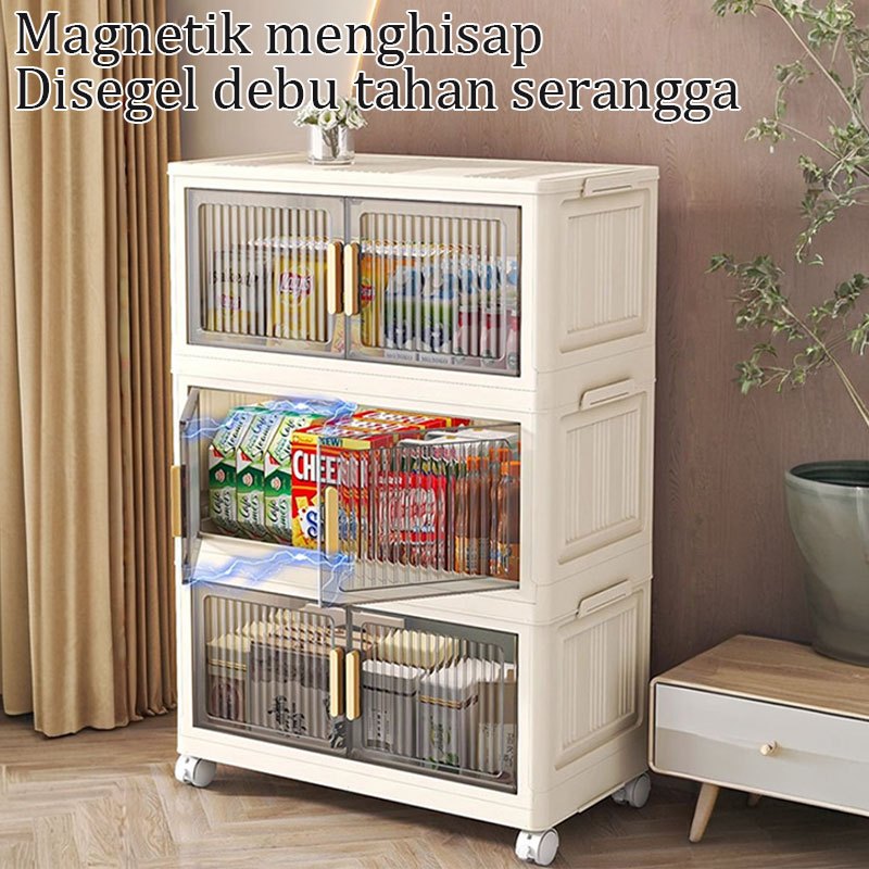 lemari pakaian plastik lipat/ Wardrobe Storage/Lemari Pakaian Plastik Ekstra besar
